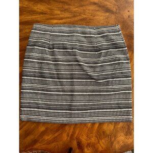 The Limited Black White Gray Patterned Womens Mini Skirt - Size 10